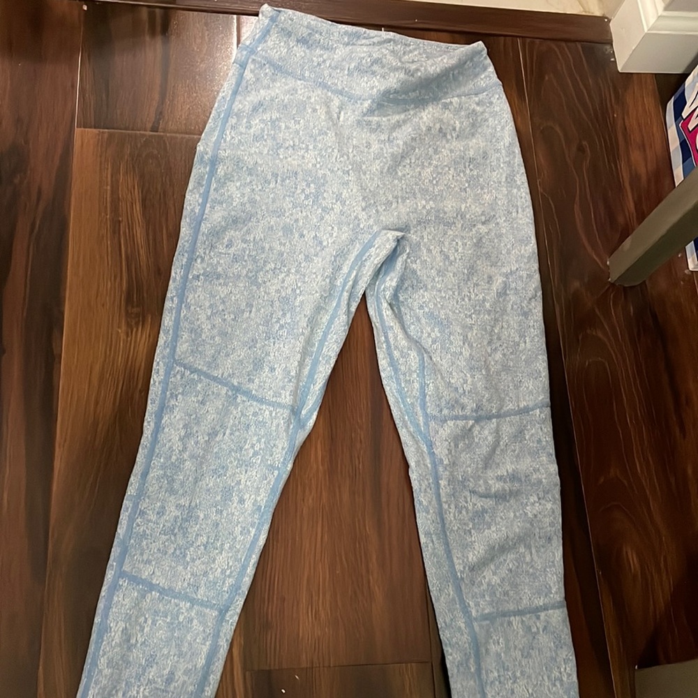 Gymshark Heather Blue Dry Fleur Leggings